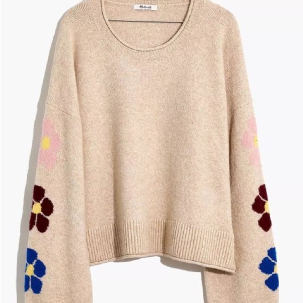 Madewell Belmore Floral Sweater XXS
